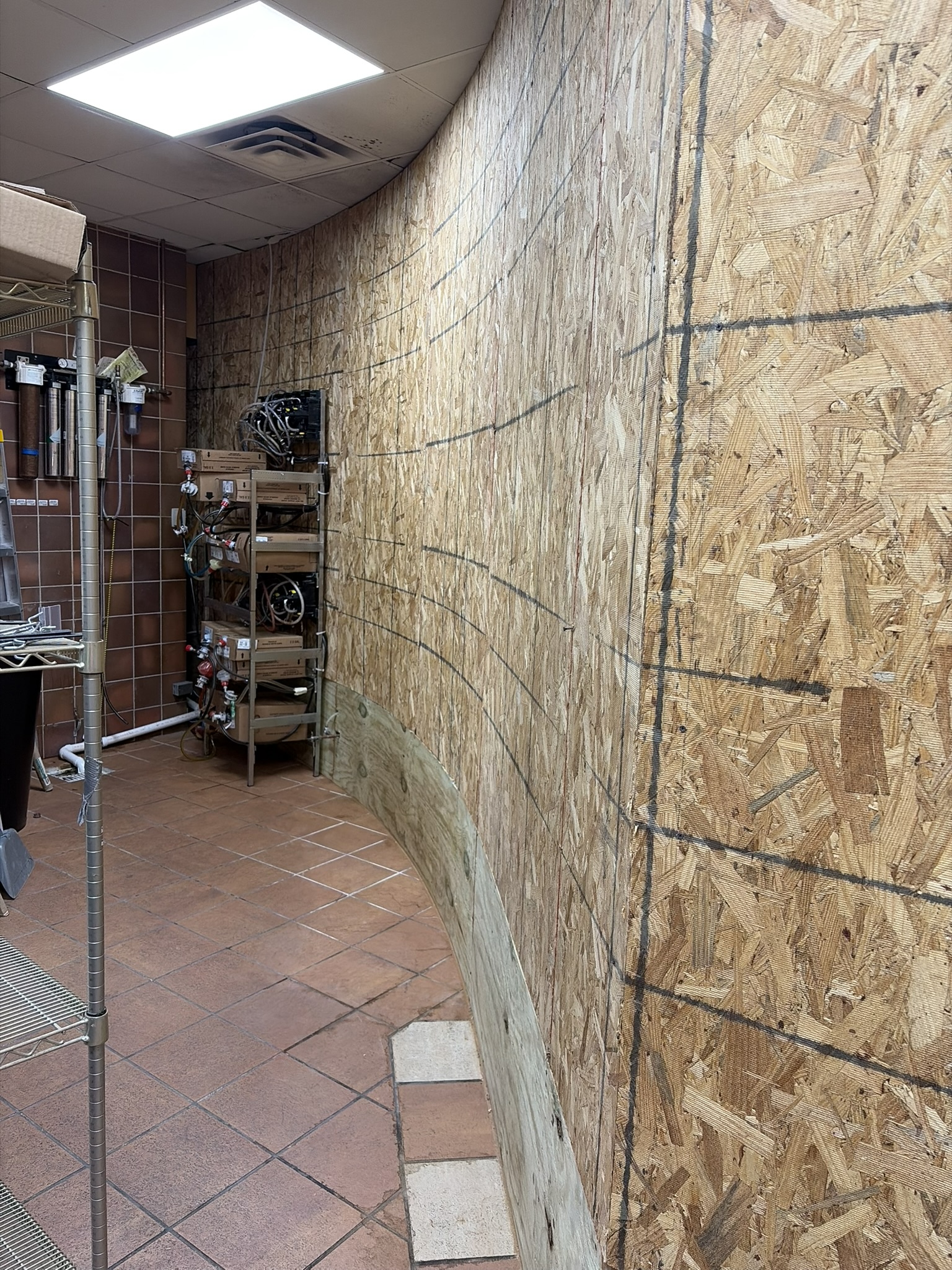 Commercial construction work in progress
