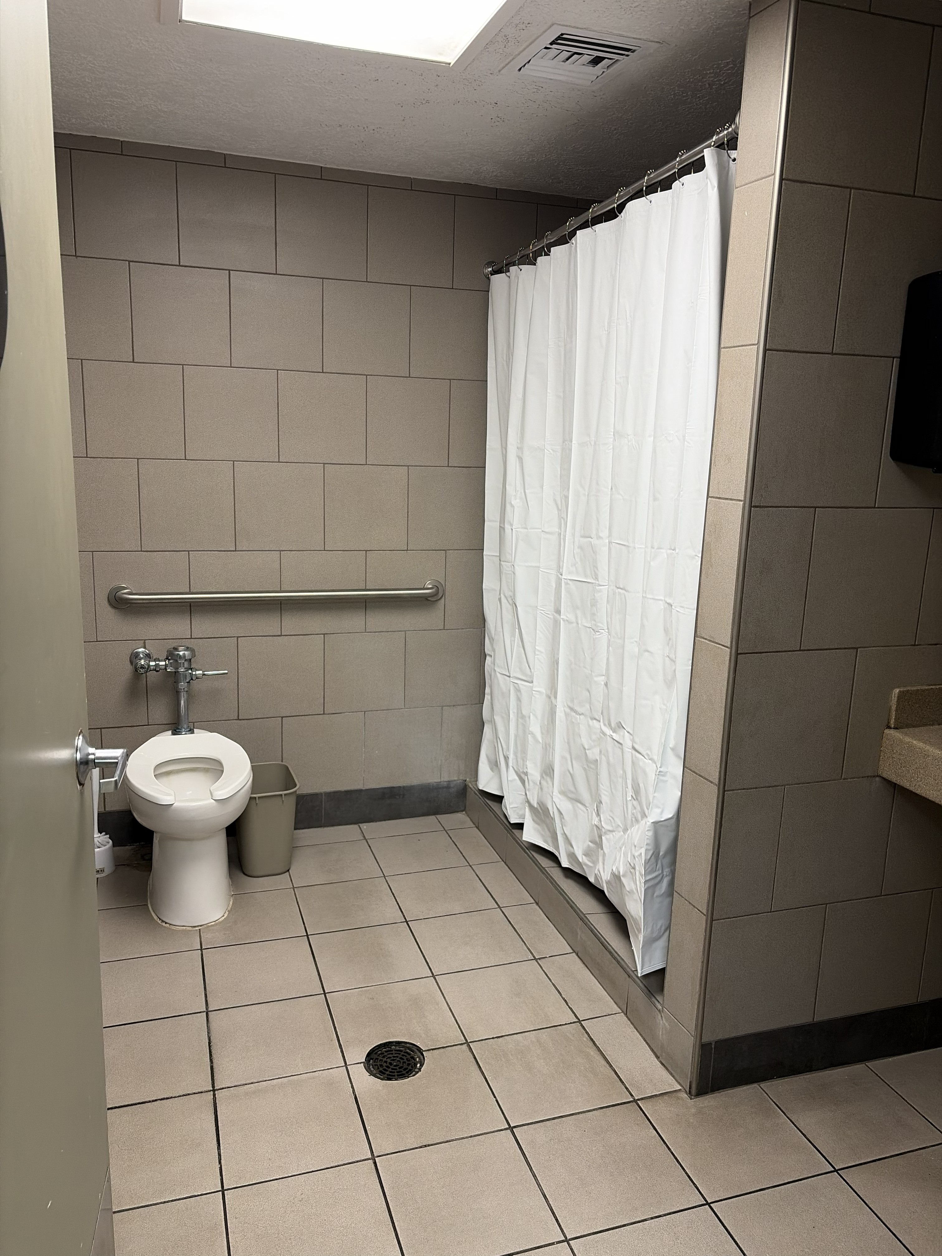 Completed commercial restroom interior improvements
